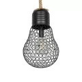 GLOBOSTAR® URBAN  Vintage Κρεμαστό Φωτιστικό Οροφής με Ντουί 1 x E27 AC 220-240V IP20 - Μαύρο & Μπεζ - Μ28 x Π28 x Υ80cm