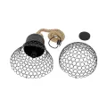 GLOBOSTAR® URBAN  Vintage Κρεμαστό Φωτιστικό Οροφής με Ντουί 1 x E27 AC 220-240V IP20 - Μαύρο & Μπεζ - Μ28 x Π28 x Υ80cm