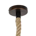 GLOBOSTAR® CAMBER  Vintage Κρεμαστό Φωτιστικό Οροφής με Ντουί 1 x E27 AC 220-240V IP20 - Χάλκινο & Μπεζ - Μ12 x Π12 x Υ80cm