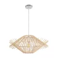 GLOBOSTAR® SASSO  Boho Κρεμαστό Φωτιστικό Οροφής με Ντουί 1 x E27 AC 220-240V IP20 - Μπεζ - Μ50 x Π50 x Y23cm