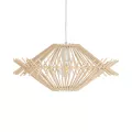 GLOBOSTAR® SASSO  Boho Κρεμαστό Φωτιστικό Οροφής με Ντουί 1 x E27 AC 220-240V IP20 - Μπεζ - Μ50 x Π50 x Y23cm