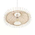 GLOBOSTAR® SASSO  Boho Κρεμαστό Φωτιστικό Οροφής με Ντουί 1 x E27 AC 220-240V IP20 - Μπεζ - Μ50 x Π50 x Y23cm