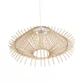GLOBOSTAR® SASSO  Boho Κρεμαστό Φωτιστικό Οροφής με Ντουί 1 x E27 AC 220-240V IP20 - Μπεζ - Μ50 x Π50 x Y23cm