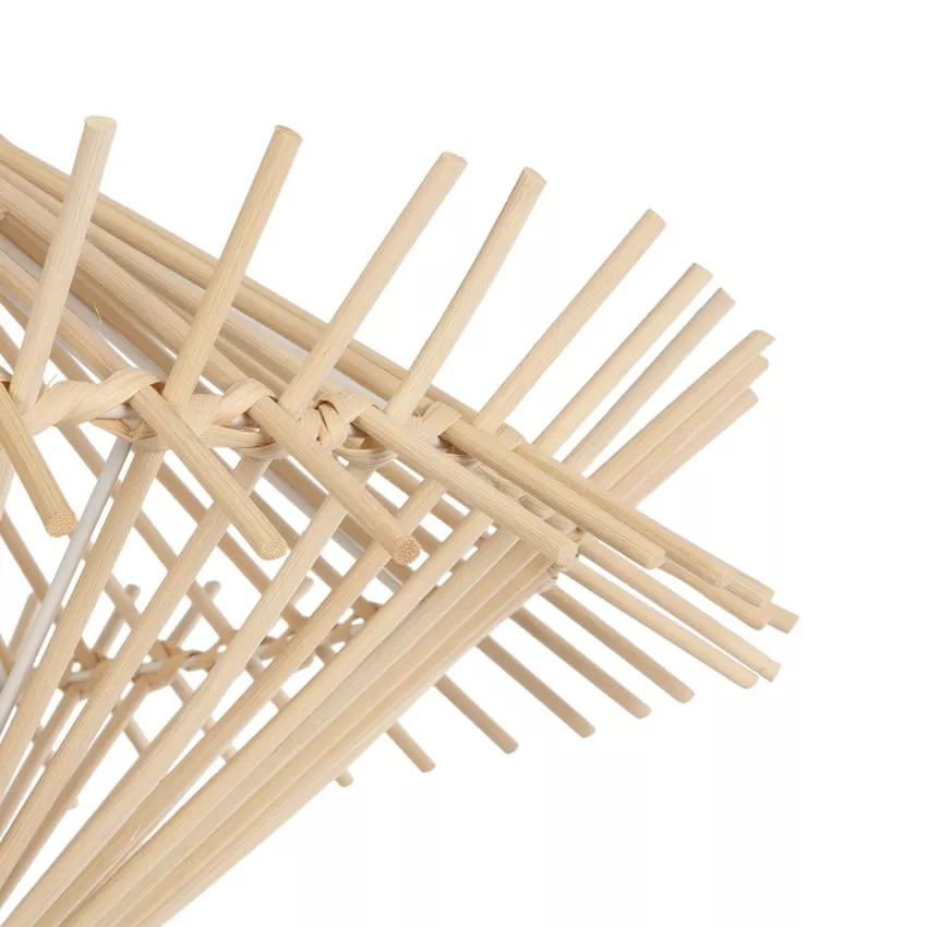 GLOBOSTAR® SASSO  Boho Κρεμαστό Φωτιστικό Οροφής με Ντουί 1 x E27 AC 220-240V IP20 - Μπεζ - Μ50 x Π50 x Y23cm