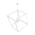 GLOBOSTAR® CUBE  Μοντέρνο Κρεμαστό Φωτιστικό Οροφής με Ντουί 1 x E27 AC 220-240V IP20 - Λευκό - Μ70 x Π70 x Y87cm