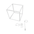GLOBOSTAR® CUBE  Μοντέρνο Κρεμαστό Φωτιστικό Οροφής με Ντουί 1 x E27 AC 220-240V IP20 - Λευκό - Μ70 x Π70 x Y87cm