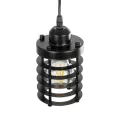 GLOBOSTAR® DARSEY  Vintage Κρεμαστό Φωτιστικό Οροφής με Ντουί 1 x E27 AC 220-240V IP20 - Μαύρο - Μ10 x Π10 x Υ19cm