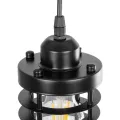 GLOBOSTAR® DARSEY  Vintage Κρεμαστό Φωτιστικό Οροφής με Ντουί 1 x E27 AC 220-240V IP20 - Μαύρο - Μ10 x Π10 x Υ19cm