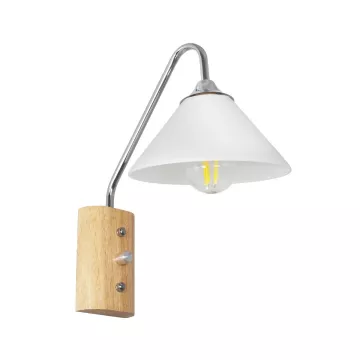 GLOBOSTAR® ALESSIA  Μοντέρνο Φωτιστικό Τοίχου - Απλίκα με Ντουί 1 x E27 AC 220-240V IP20 - Μπεζ & Ασημί - Μ18 x Π26 x Υ29cm