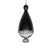 GLOBOSTAR® CARNEL  Vintage Κρεμαστό Φωτιστικό Οροφής με Ντουί 1 x E27 AC 220-240V IP20 - Μαύρο - Μ26 x Π26 x Υ70cm