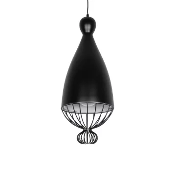 GLOBOSTAR® CARNEL  Vintage Κρεμαστό Φωτιστικό Οροφής με Ντουί 1 x E27 AC 220-240V IP20 - Μαύρο - Μ26 x Π26 x Υ70cm