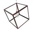GLOBOSTAR® CUBE  Μοντέρνο Κρεμαστό Φωτιστικό Οροφής με Ντουί 1 x E27 AC 220-240V IP20 - Χάλκινο - Μ70 x Π70 x Υ87cm