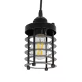GLOBOSTAR® DARSEY  Vintage Κρεμαστό Φωτιστικό Οροφής με Ντουί 1 x E27 AC 220-240V IP20 - Μαύρο - Μ10 x Π10 x Υ19cm