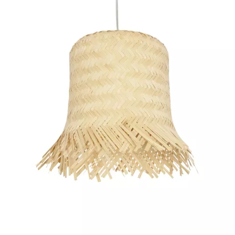 GLOBOSTAR® HAWAII  Boho Κρεμαστό Φωτιστικό Οροφής με Ντουί 1 x E27 AC 220-240V IP20 - Μπεζ - Μ30 x Π30 x Υ30cm