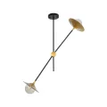 GLOBOSTAR® JOLIET  Μοντέρνο Φωτιστικό Οροφής με Ντουί 2 x G9 AC 220-240V IP20 - Μαύρο & Χρυσό - Μ93 x Π20 x Υ106cm