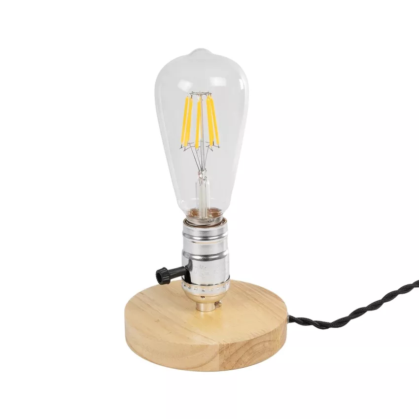 GLOBOSTAR® NOX  Μοντέρνο Επιτραπέζιο Φωτιστικό Πορτατίφ με Ντουί 1 x E27 AC 220-240V IP20 - Μπεζ & Ασημί - Μ12 x Π12 x Υ9cm