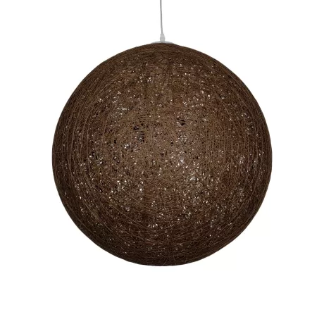 GLOBOSTAR® OCEANA  Boho Κρεμαστό Φωτιστικό Οροφής με Ντουί 1 x E27 AC 220-240V IP20 - Καφέ - Μ60 x Π60 x Υ60cm