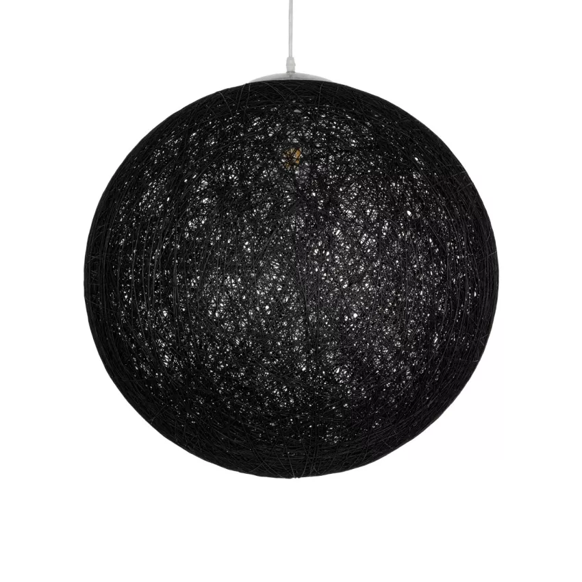 GLOBOSTAR® OCEANA  Boho Κρεμαστό Φωτιστικό Οροφής με Ντουί 1 x E27 AC 220-240V IP20 - Μαύρο - Μ60 x Π60 x Υ60cm