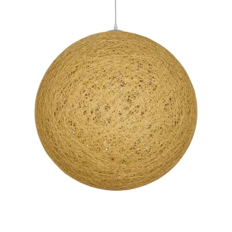 GLOBOSTAR® OCEANA  Boho Κρεμαστό Φωτιστικό Οροφής με Ντουί 1 x E27 AC 220-240V IP20 - Μπεζ & Χρυσό - Μ60 x Π60 x Υ60cm