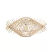 GLOBOSTAR® SASSO  Boho Κρεμαστό Φωτιστικό Οροφής με Ντουί 1 x E27 AC 220-240V IP20 - Μπεζ - Μ50 x Π50 x Y23cm