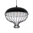 GLOBOSTAR® SOBRINO  Vintage Κρεμαστό Φωτιστικό Οροφής με Ντουί 1 x E27 AC 220-240V IP20 - Μαύρο - Μ45 x Π45 x Υ45cm