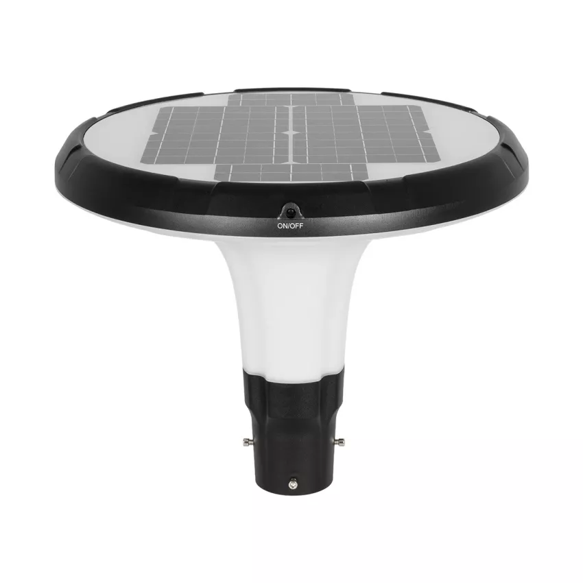 Globostar® SQUARE  Φωτιστικό Κεφαλής Post Top Πλατείας/Πάρκου/Κήπου LED 25W 1000lm με Ανιχνευτή Κίνησης και Αισθητήρα Νυχτός IP65 Ψυχρό Λευκό 6000K