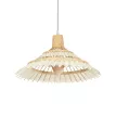 GLOBOSTAR® VENTALIA  Boho Κρεμαστό Φωτιστικό Οροφής με Ντουί 1 x E27 AC 220-240V IP20 - Μπεζ - Μ40 x Π40 x Y23cm