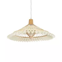 GLOBOSTAR® VENTALIA  Boho Κρεμαστό Φωτιστικό Οροφής με Ντουί 1 x E27 AC 220-240V IP20 - Μπεζ - Μ60 x Π60 x Υ30cm