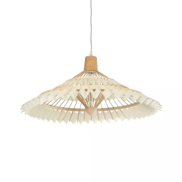 GLOBOSTAR® VENTALIA  Boho Κρεμαστό Φωτιστικό Οροφής με Ντουί 1 x E27 AC 220-240V IP20 - Μπεζ - Μ60 x Π60 x Υ30cm