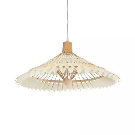 GLOBOSTAR® VENTALIA  Boho Κρεμαστό Φωτιστικό Οροφής με Ντουί 1 x E27 AC 220-240V IP20 - Μπεζ - Μ60 x Π60 x Υ30cm