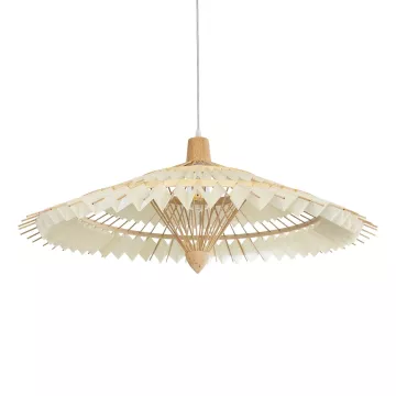 GLOBOSTAR® VENTALIA  Boho Κρεμαστό Φωτιστικό Οροφής με Ντουί 1 x E27 AC 220-240V IP20 - Μπεζ - Μ83 x Π83 x Υ36cm