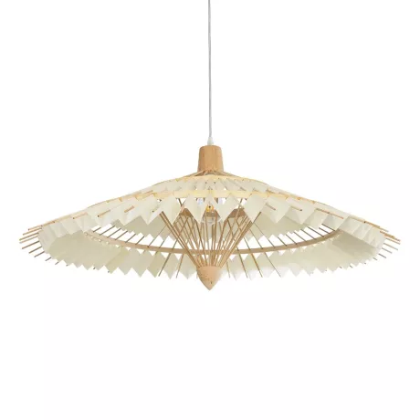 GLOBOSTAR® VENTALIA  Boho Κρεμαστό Φωτιστικό Οροφής με Ντουί 1 x E27 AC 220-240V IP20 - Μπεζ - Μ83 x Π83 x Υ36cm