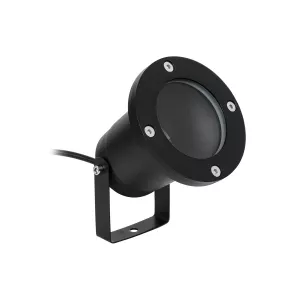 kelvo® GARDELINI  Φωτιστικό Σποτ Τοίχου με Βάση για Λάμπα MR16 με Ντουί GU10 AC 220-240V Αδιάβροχο IP65 - Μαύρο Ματ - Μ10 x Π10 x Υ30cm