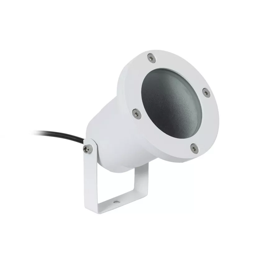 kelvo® GARDELINI  Φωτιστικό Σποτ Τοίχου με Βάση για Λάμπα MR16 με Ντουί GU10 AC 220-240V Αδιάβροχο IP65 -  Λευκό Ματ - Μ10 x Π10 x Υ30cm