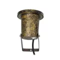 kelvo® GARDELINI  Φωτιστικό Σποτ Τοίχου με Βάση για Λάμπα MR16 με Ντουί GU10 AC 220-240V Αδιάβροχο IP65 -  Χρυσό Εφέ Σκουριάς Ματ - Μ10 x Π10 x Υ30cm