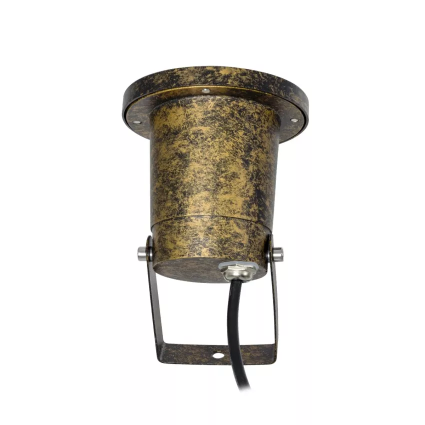 kelvo® GARDELINI  Φωτιστικό Σποτ Τοίχου με Βάση για Λάμπα MR16 με Ντουί GU10 AC 220-240V Αδιάβροχο IP65 -  Χρυσό Εφέ Σκουριάς Ματ - Μ10 x Π10 x Υ30cm