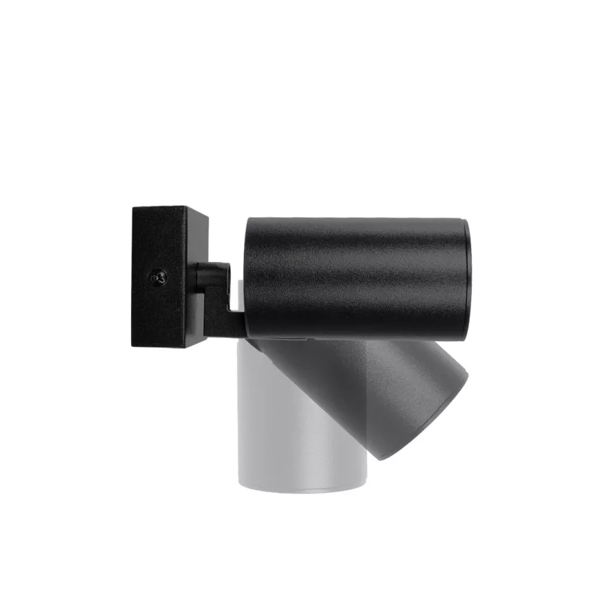 kelvo® SPOTA  Κινούμενο Φωτιστικό Σποτ Τοίχου για Λάμπα MR16 με Ντουί GU10 AC 220-240V IP20 - Μαύρο Ματ - Μ7 x Π6 x Υ14cm