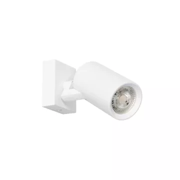 kelvo® SPOTA  Κινούμενο Φωτιστικό Σποτ Τοίχου για Λάμπα MR16 με Ντουί GU10 AC 220-240V IP20 - Λευκό Ματ - Μ7 x Π6 x Υ14cm