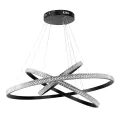 kelvo® DIAMOND KLV-101-0139-V2 Κρεμαστό Φωτιστικό Οροφής LED 120W 12000lm 180° AC 220-240V IP20 Ρυθμιζόμενο Λευκό CCT με Χειριστήριο από 2700K έως 6000K Dimmable - Lumileds SMD Chip - Μαύρο Ματ - Μ80 x Π80 x Υ80cm