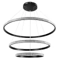 kelvo® DIAMOND KLV-101-0139-V2 Κρεμαστό Φωτιστικό Οροφής LED 120W 12000lm 180° AC 220-240V IP20 Ρυθμιζόμενο Λευκό CCT με Χειριστήριο από 2700K έως 6000K Dimmable - Lumileds SMD Chip - Μαύρο Ματ - Μ80 x Π80 x Υ80cm