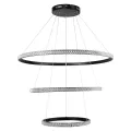 kelvo® DIAMOND KLV-101-0139-V2 Κρεμαστό Φωτιστικό Οροφής LED 120W 12000lm 180° AC 220-240V IP20 Ρυθμιζόμενο Λευκό CCT με Χειριστήριο από 2700K έως 6000K Dimmable - Lumileds SMD Chip - Μαύρο Ματ - Μ80 x Π80 x Υ80cm