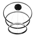kelvo® DIAMOND KLV-101-0139-V2 Κρεμαστό Φωτιστικό Οροφής LED 120W 12000lm 180° AC 220-240V IP20 Ρυθμιζόμενο Λευκό CCT με Χειριστήριο από 2700K έως 6000K Dimmable - Lumileds SMD Chip - Μαύρο Ματ - Μ80 x Π80 x Υ80cm