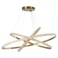 kelvo® DIAMOND  Κρεμαστό Φωτιστικό Οροφής LED 150W 15000lm 180° AC 220-240V IP20 Ρυθμιζόμενο Λευκό CCT με Χειριστήριο από 2700K έως 6000K Dimmable - Lumileds SMD Chip - Χρυσό Πλατίνα - Μ100 x Π100 x Υ100cm