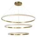 kelvo® DIAMOND  Κρεμαστό Φωτιστικό Οροφής LED 150W 15000lm 180° AC 220-240V IP20 Ρυθμιζόμενο Λευκό CCT με Χειριστήριο από 2700K έως 6000K Dimmable - Lumileds SMD Chip - Χρυσό Πλατίνα - Μ100 x Π100 x Υ100cm