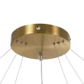 kelvo® DIAMOND  Κρεμαστό Φωτιστικό Οροφής LED 150W 15000lm 180° AC 220-240V IP20 Ρυθμιζόμενο Λευκό CCT με Χειριστήριο από 2700K έως 6000K Dimmable - Lumileds SMD Chip - Χρυσό Πλατίνα - Μ100 x Π100 x Υ100cm