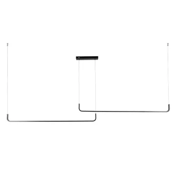 kelvo® LINARIA  Κρεμαστό Φωτιστικό Οροφής LED 72W 7200lm 180° AC 220-240V IP20 Ρυθμιζόμενο Λευκό CCT με Χειριστήριο από 2700K έως 6000K Dimmable - Lumileds SMD Chip - Μαύρο Ματ - Μ220 x Π4 x Υ25cm