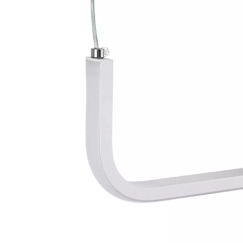 kelvo® LINARIA  Κρεμαστό Φωτιστικό Οροφής LED 72W 7200lm 180° AC 220-240V IP20 Ρυθμιζόμενο Λευκό CCT με Χειριστήριο από 2700K έως 6000K Dimmable - Lumileds SMD Chip - Λευκό Ματ - Μ130 x Π4 x Υ25cm