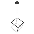 kelvo® KIBOO  Κρεμαστό Φωτιστικό Οροφής LED 36W 3600lm 360° AC 220-240V IP20 Ρυθμιζόμενο Λευκό CCT με Χειριστήριο από 2700K έως 6000K Dimmable - Lumileds SMD Chip - Μαύρο Ματ - Μ40 x Π40 x Υ40cm