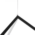 kelvo® KIBOO  Κρεμαστό Φωτιστικό Οροφής LED 36W 3600lm 360° AC 220-240V IP20 Ρυθμιζόμενο Λευκό CCT με Χειριστήριο από 2700K έως 6000K Dimmable - Lumileds SMD Chip - Μαύρο Ματ - Μ40 x Π40 x Υ40cm