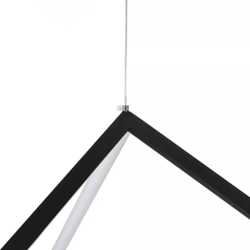 kelvo® KIBOO  Κρεμαστό Φωτιστικό Οροφής LED 36W 3600lm 360° AC 220-240V IP20 Ρυθμιζόμενο Λευκό CCT με Χειριστήριο από 2700K έως 6000K Dimmable - Lumileds SMD Chip - Μαύρο Ματ - Μ40 x Π40 x Υ40cm